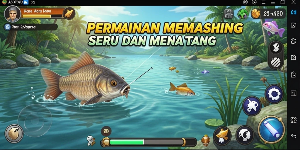 Tampilan gameplay ASDTOTO yang menampilkan pengalaman memancing yang mendebarkan.