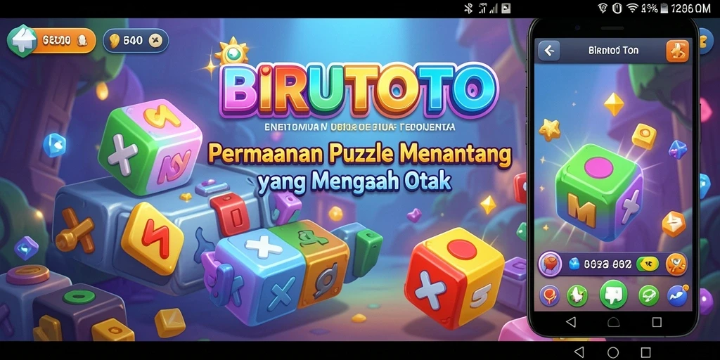 Gameplay BIRUTOTO menampilkan teka-teki yang menguji logika dan kreativitas.