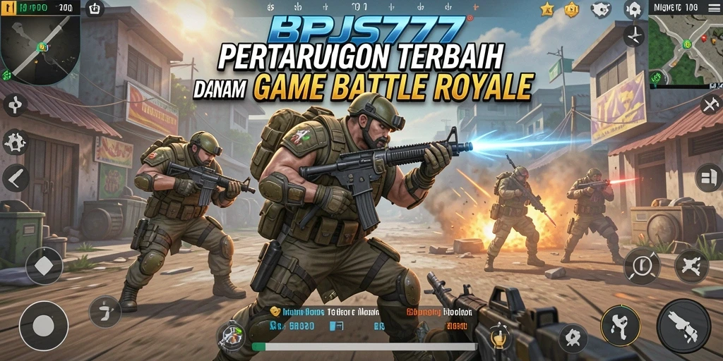 Tampilan gameplay mendebarkan dalam BPJS777 saat bertarung di arena.