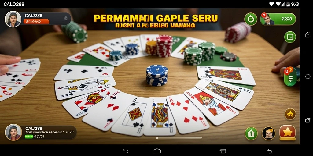 Tampilan gameplay Gaple yang seru dan menarik di CALO288.