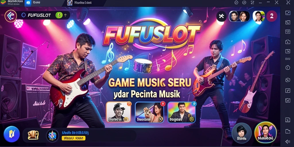 Screenshot gameplay FUFUSLOT yang menampilkan keseruan bermain musik.