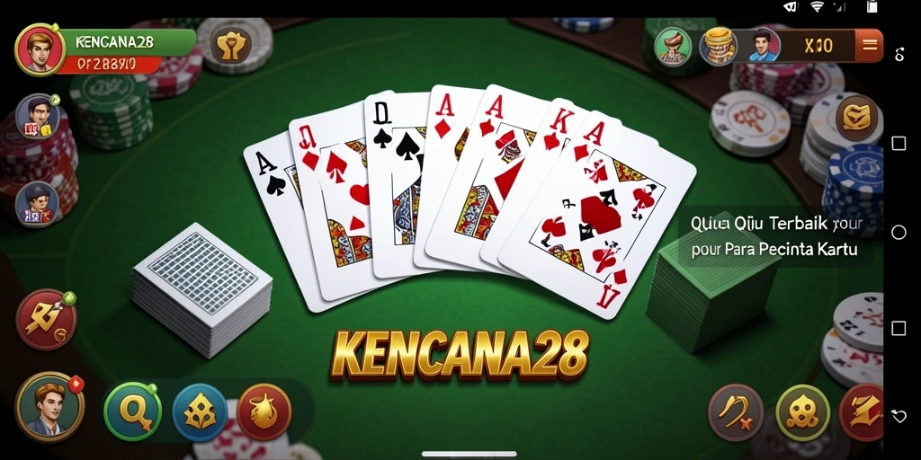 Screenshot gameplay KENCANA28 menampilkan aksi seru permainan QiuQiu.