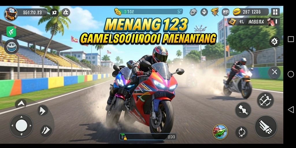Tampilan menarik saat balapan di trek yang menantang.