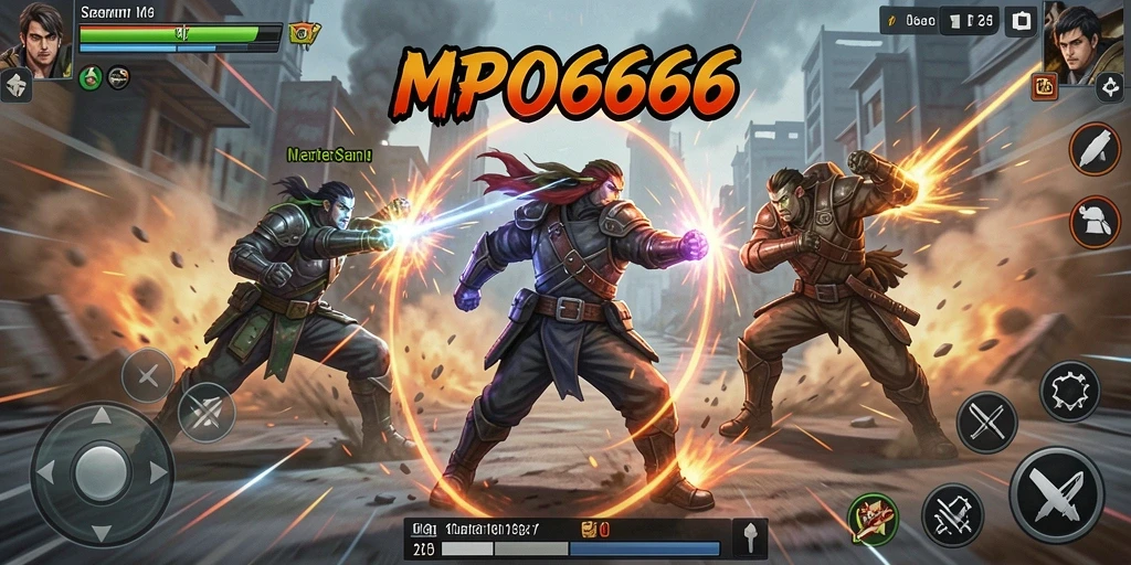 Screenshot menampilkan aksi bertempur mendebarkan di MPO666.