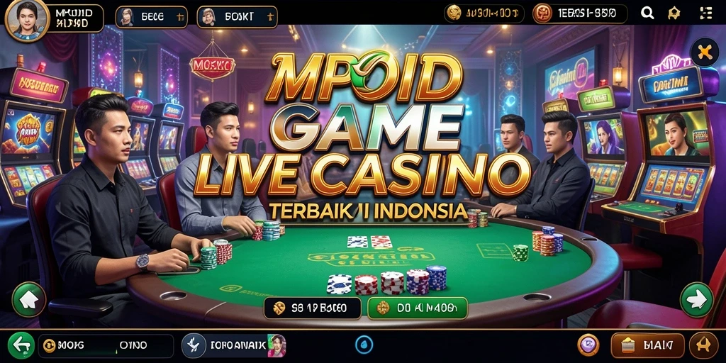 Screenshot MPOID menampilkan dealer langsung di meja permainan Live Casino.