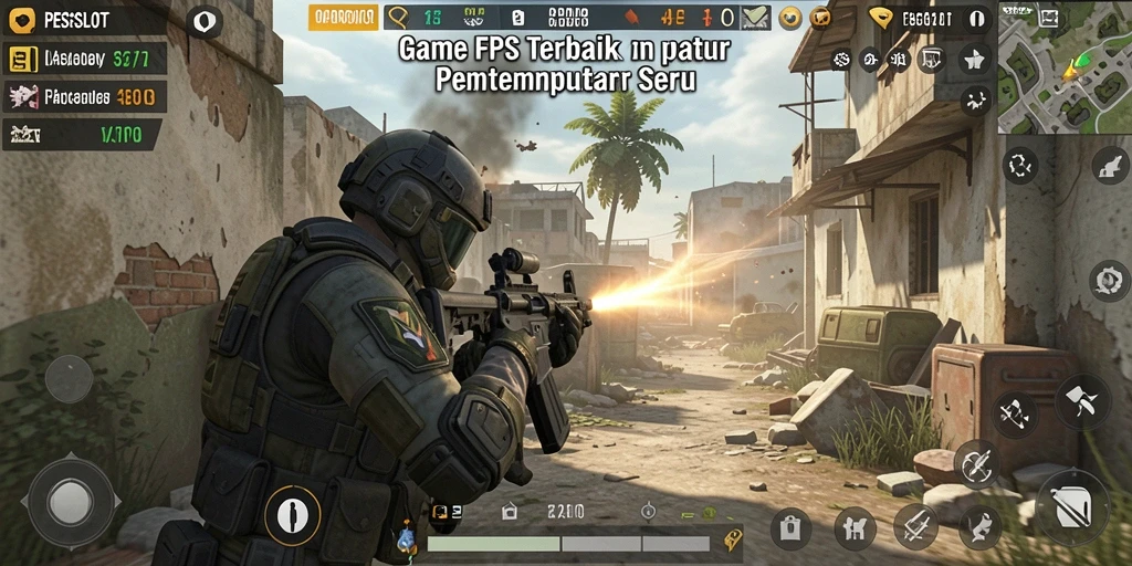 Tangkapan layar PESGSLOT menampilkan aksi mendebarkan dalam pertempuran FPS.