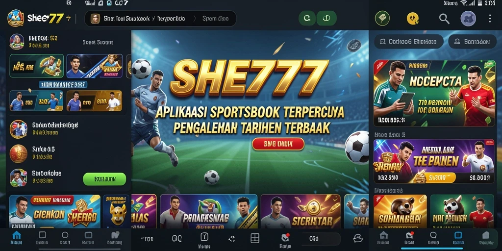 Tampilan antarmuka SHE777 saat bermain taruhan olahraga.