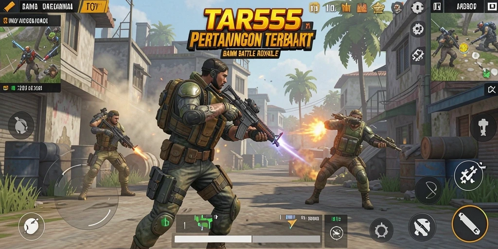 TAR555 menampilkan aksi seru dalam permainan Battle Royale yang mendebarkan.