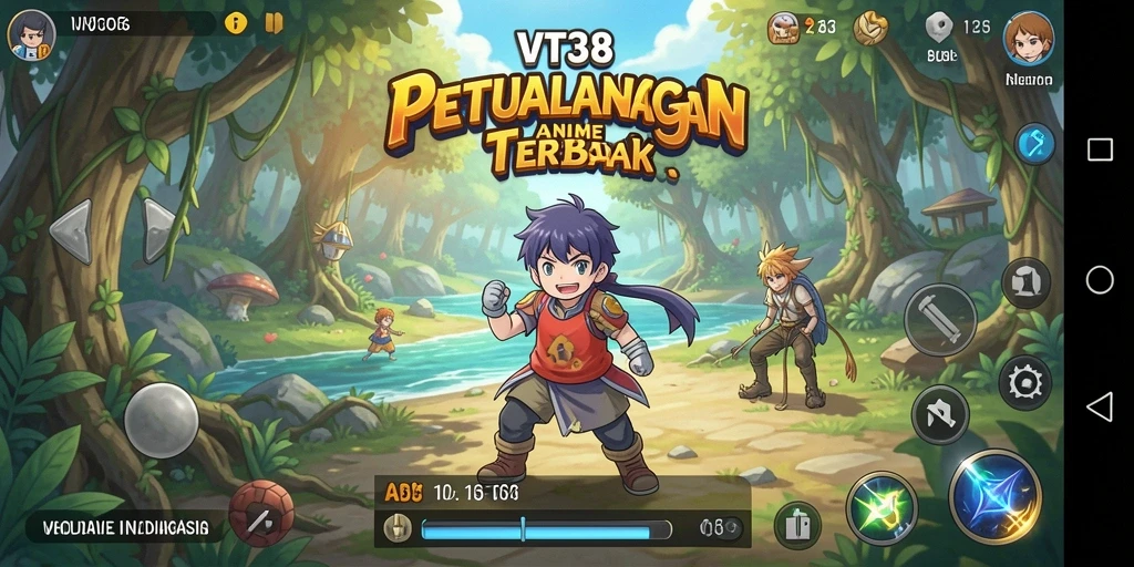 Tampilan gameplay yang menakjubkan dari VT38 dengan aksi penuh warna.