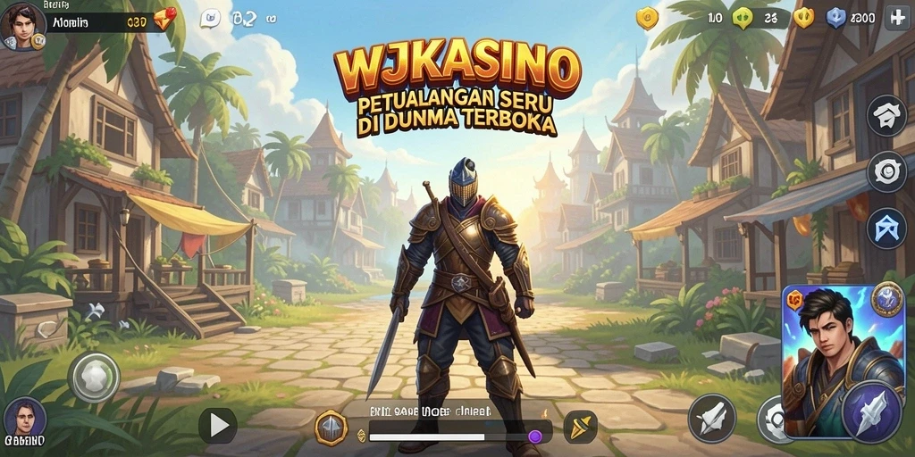 Screenshot gameplay WJKASINO yang menampilkan aksi seru di dunia terbuka.