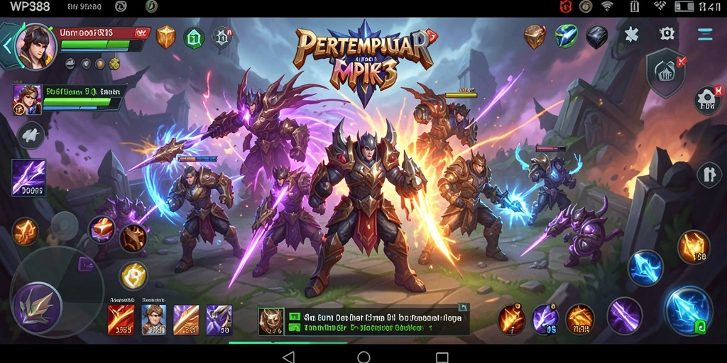 Tampilan menarik gameplay <strong>WP888</strong> di arena MOBA.