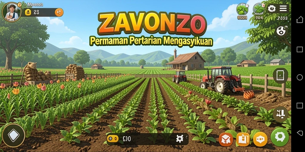 Tampilan gameplay ZAVONZO yang mengasyikkan dan penuh warna.